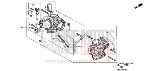 CARBURETOR (ASSY.) VT1100C3W de 1998